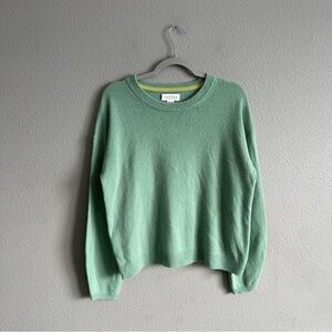 Velvet by Graham & Spencer Green Cashmere Sweater Medium